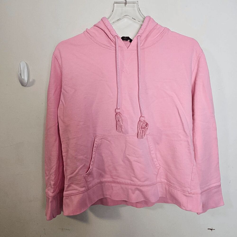 J. Crew Long Sleeve Hoodie Sweater with Kangaroo Pocket Women's Pink Size Medium